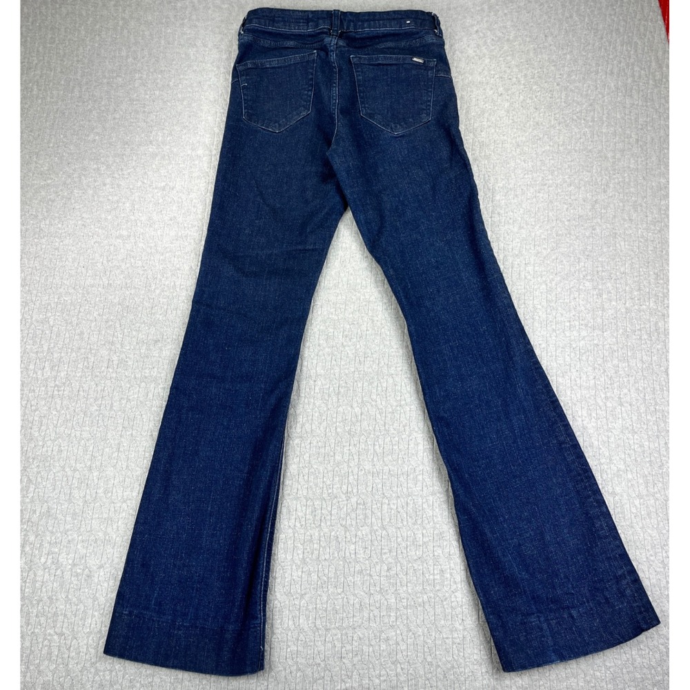 Zara Bootcut Flare Jeans Women Size 4/27x32 Blue High Rise Dark Wash Denim - Picture 3 of 11